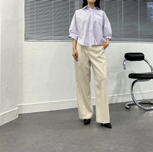 [ZEROG] 褶裥衬衫_浅紫色